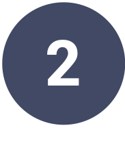 Dark blue circle with the number 2 inside