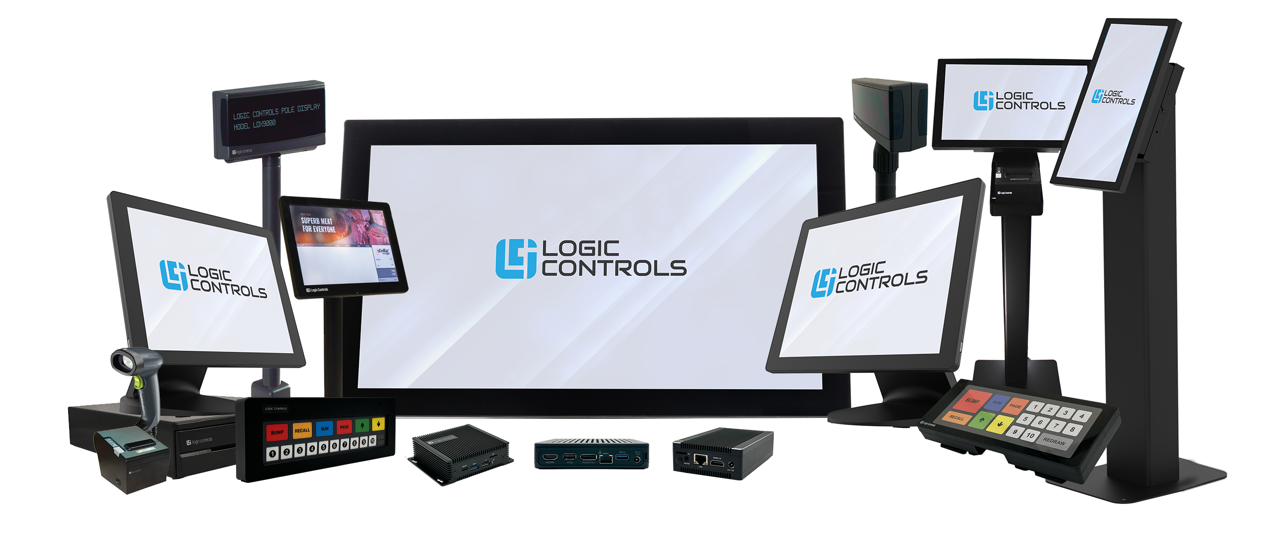 Family of Logic Controls hardware products.