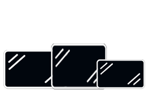 Icon showing multiple screen sizes available from Logic Controls.